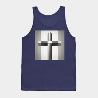 Grey cross Tank Top